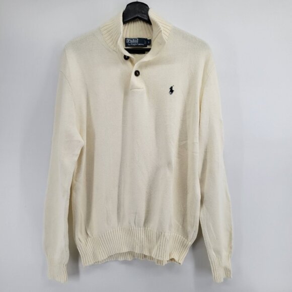 Polo Ralph Lauren Mock Neck Long Sleeve Pullover Cotton Size Large - Picture 2 of 9